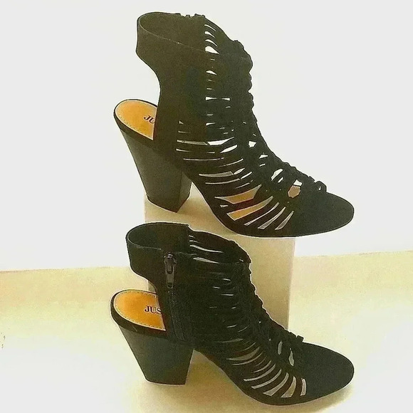 JUSTFAB Booties open toe heeled sandals - Picture 1 of 8
